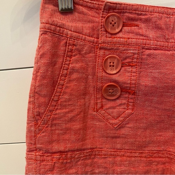 Express Coral Linen Blend Shorts - Picture 4 of 8